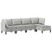 Set de mobilier pentru living 5 pcs Gri deschis Țesătură - WALTI WALTI