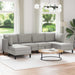 Set de mobilier pentru living 6 pcs Gri deschis Țesătură - WALTI WALTI
