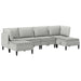 Set de mobilier pentru living 6 pcs Gri deschis Țesătură - WALTI WALTI
