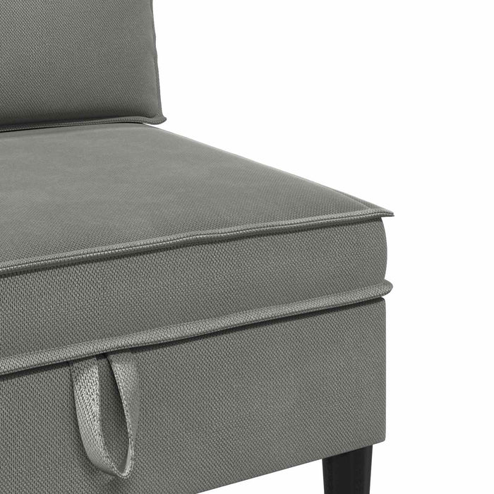 Set de mobilier pentru living 3 pcs Gri închis Țesătură - WALTI WALTI