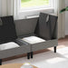 Set de mobilier pentru living 3 pcs Gri închis Țesătură - WALTI WALTI