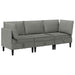 Set de mobilier pentru living 3 pcs Gri închis Țesătură - WALTI WALTI