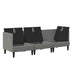Set de mobilier pentru living 3 pcs Gri închis Țesătură - WALTI WALTI
