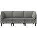 Set de mobilier pentru living 3 pcs Gri închis Țesătură - WALTI WALTI