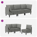 Set de mobilier pentru living 3 pcs Gri închis Țesătură - WALTI WALTI