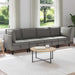 Set de mobilier pentru living 4 pcs Gri închis Țesătură - WALTI WALTI