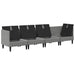 Set de mobilier pentru living 4 pcs Gri închis Țesătură - WALTI WALTI
