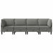 Set de mobilier pentru living 4 pcs Gri închis Țesătură - WALTI WALTI
