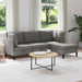 Set de mobilier pentru living 4 pcs Gri închis Țesătură - WALTI WALTI