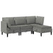 Set de mobilier pentru living 4 pcs Gri închis Țesătură - WALTI WALTI
