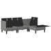 Set de mobilier pentru living 4 pcs Gri închis Țesătură - WALTI WALTI