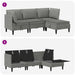 Set de mobilier pentru living 4 pcs Gri închis Țesătură - WALTI WALTI