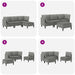 Set de mobilier pentru living 4 pcs Gri închis Țesătură - WALTI WALTI