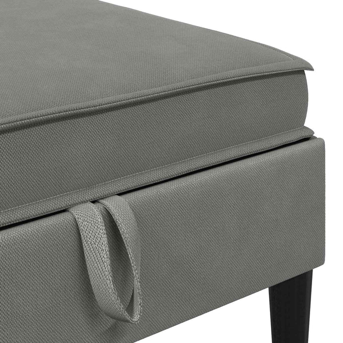 Set de mobilier pentru living 5 pcs Gri închis Țesătură - WALTI WALTI