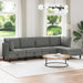 Set de mobilier pentru living 5 pcs Gri închis Țesătură - WALTI WALTI