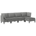 Set de mobilier pentru living 5 pcs Gri închis Țesătură - WALTI WALTI