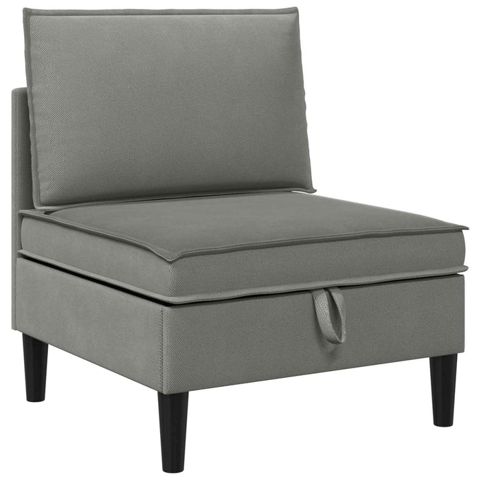 Set de mobilier pentru living 5 pcs Gri închis Țesătură - WALTI WALTI