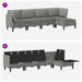 Set de mobilier pentru living 5 pcs Gri închis Țesătură - WALTI WALTI