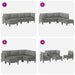 Set de mobilier pentru living 5 pcs Gri închis Țesătură - WALTI WALTI