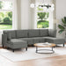 Set de mobilier pentru living 6 pcs Gri închis Țesătură - WALTI WALTI