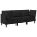 Set de mobilier pentru living 3 pcs Negru Țesătură - WALTI WALTI