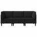 Set de mobilier pentru living 3 pcs Negru Țesătură - WALTI WALTI