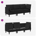Set de mobilier pentru living 3 pcs Negru Țesătură - WALTI WALTI