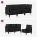 Set de mobilier pentru living 3 pcs Negru Țesătură - WALTI WALTI