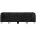 Set de mobilier pentru living 4 pcs Negru Țesătură - WALTI WALTI