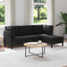 Set de mobilier pentru living 4 pcs Negru Țesătură - WALTI WALTI