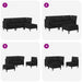 Set de mobilier pentru living 4 pcs Negru Țesătură - WALTI WALTI