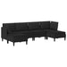 Set de mobilier pentru living 6 pcs Negru Țesătură - WALTI WALTI