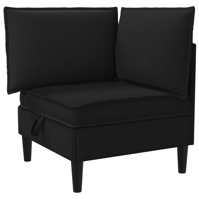 Set de mobilier pentru living 6 pcs Negru Țesătură - WALTI WALTI