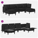 Set de mobilier pentru living 6 pcs Negru Țesătură - WALTI WALTI
