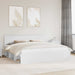 Cadru de pat cu headboard Alb 200 x 200 cm Lemn de pin masiv - WALTI WALTI