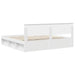Cadru de pat cu headboard Alb 200 x 200 cm Lemn de pin masiv - WALTI WALTI