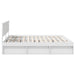 Cadru de pat cu headboard Alb 200 x 200 cm Lemn de pin masiv - WALTI WALTI