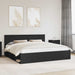 Cadru de pat cu headboard Negru 200 x 200 cm Lemn de pin masiv - WALTI WALTI