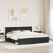 Cadru de pat cu headboard Negru 200 x 200 cm Lemn de pin masiv - WALTI WALTI