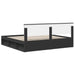 Cadru de pat cu headboard Negru 200 x 200 cm Lemn de pin masiv - WALTI WALTI