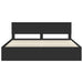 Cadru de pat cu headboard Negru 200 x 200 cm Lemn de pin masiv - WALTI WALTI