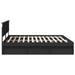 Cadru de pat cu headboard Negru 200 x 200 cm Lemn de pin masiv - WALTI WALTI