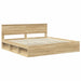 Cadru de pat cu headboard Sonoma 200 x 200 cm Lemn de pin masiv - WALTI WALTI
