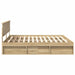 Cadru de pat cu headboard Sonoma 200 x 200 cm Lemn de pin masiv - WALTI WALTI