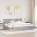 Cadru de pat Gri Sonoma 200 x 200 cm Lemn de pin masiv - WALTI WALTI