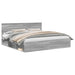 Cadru de pat Gri Sonoma 200 x 200 cm Lemn de pin masiv - WALTI WALTI