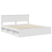 Cadru de pat cu headboard Alb 180 x 200 cm Lemn de pin masiv - WALTI WALTI