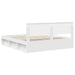 Cadru de pat cu headboard Alb 180 x 200 cm Lemn de pin masiv - WALTI WALTI