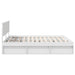 Cadru de pat cu headboard Alb 180 x 200 cm Lemn de pin masiv - WALTI WALTI
