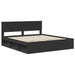 Cadru de pat cu headboard Negru 180 x 200 cm Lemn de pin masiv - WALTI WALTI